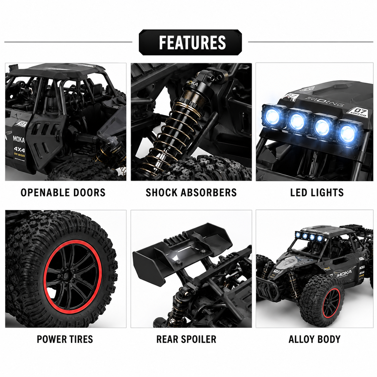 1:16 RC Rock Crawler 4WD Remote Control Car | Off-Road Buggy Toy