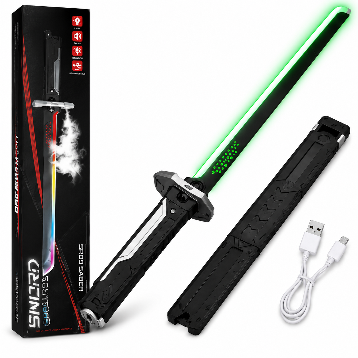 Light Saber Toy with Smoke & LED Effects