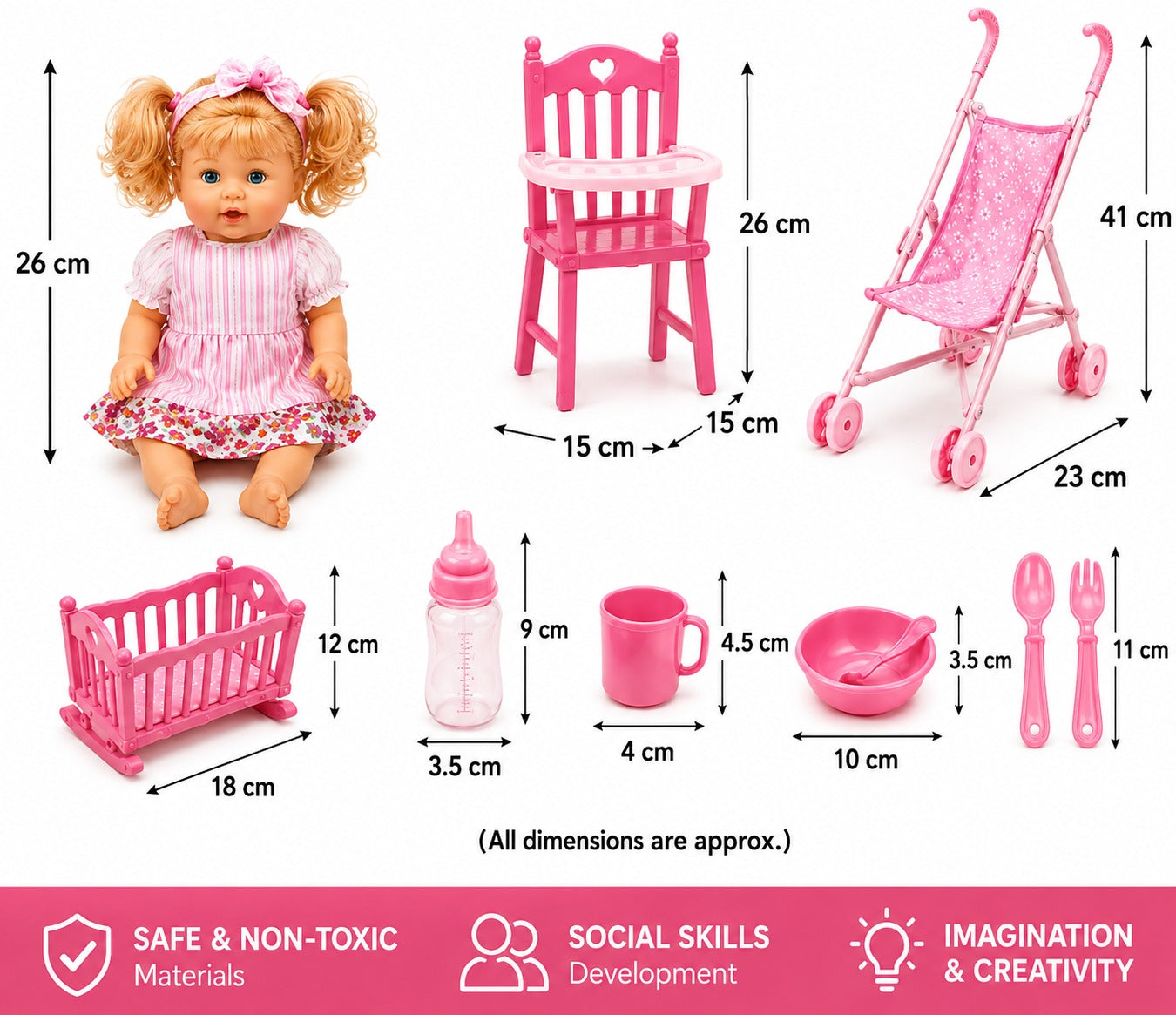 Baby Doll Care Play Set