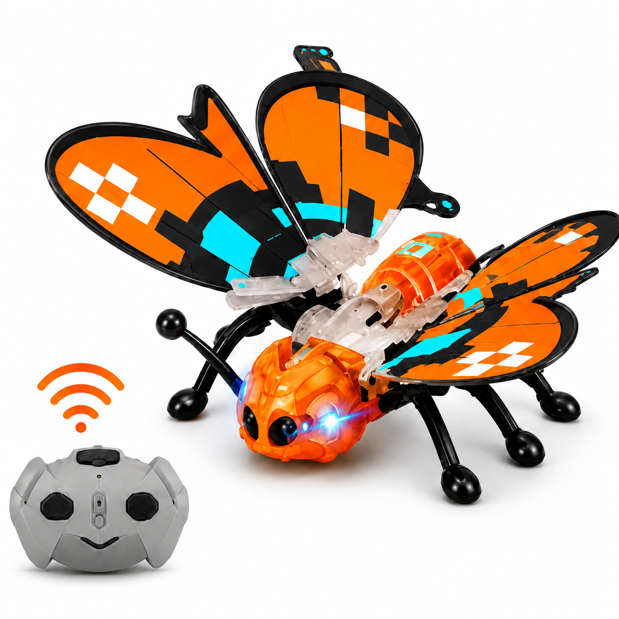 Orange Mechanical Butterfly RC Toy