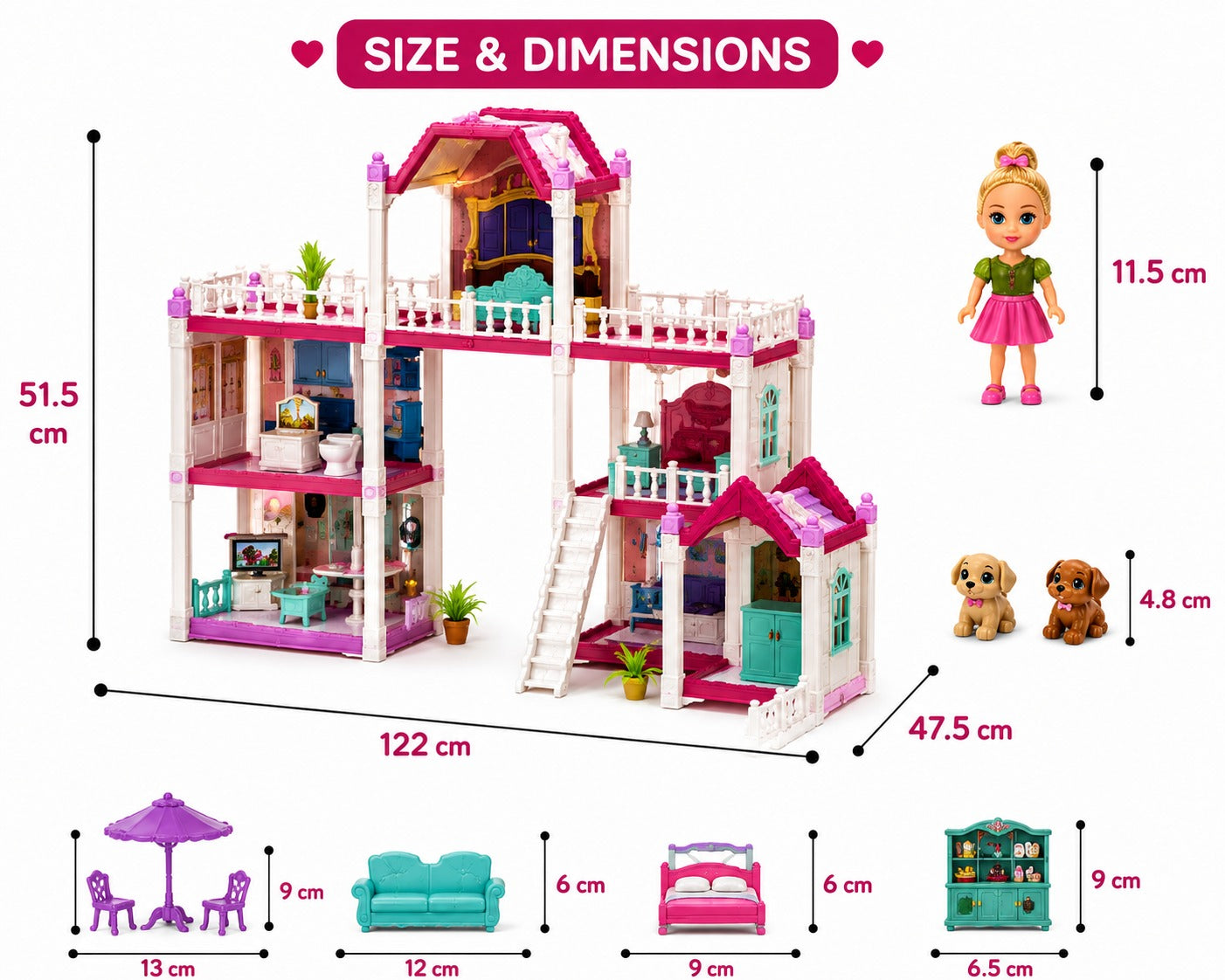 Luxury Dream Doll House Play Set – Product Description