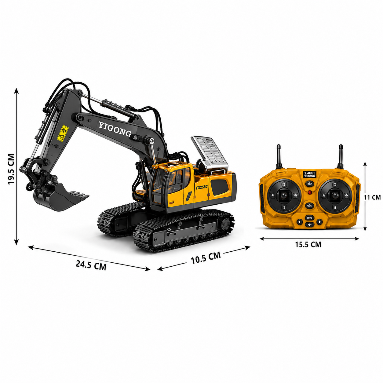 2.4GHz RC Excavator Toy for Kids