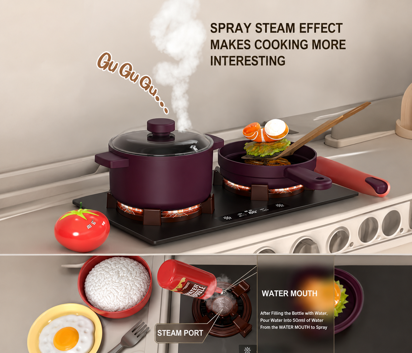 Kids Pretend Play Kitchen Set