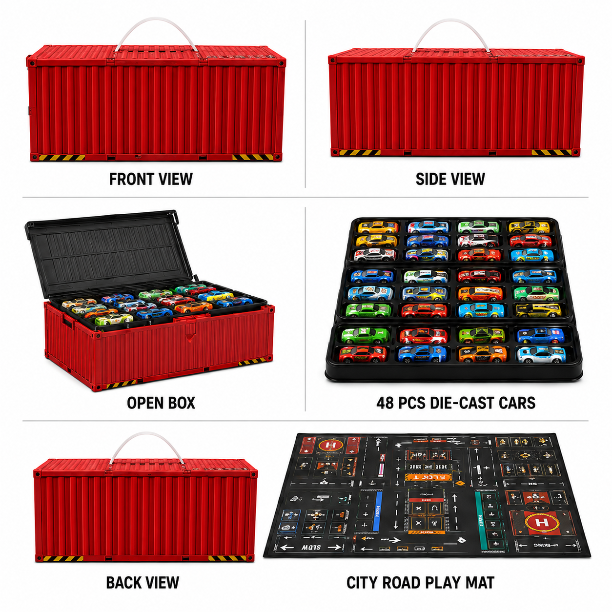 48 PCS Die-Cast Cars Gift Box Playset