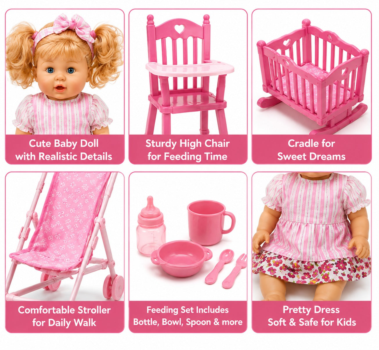 Baby Doll Care Play Set