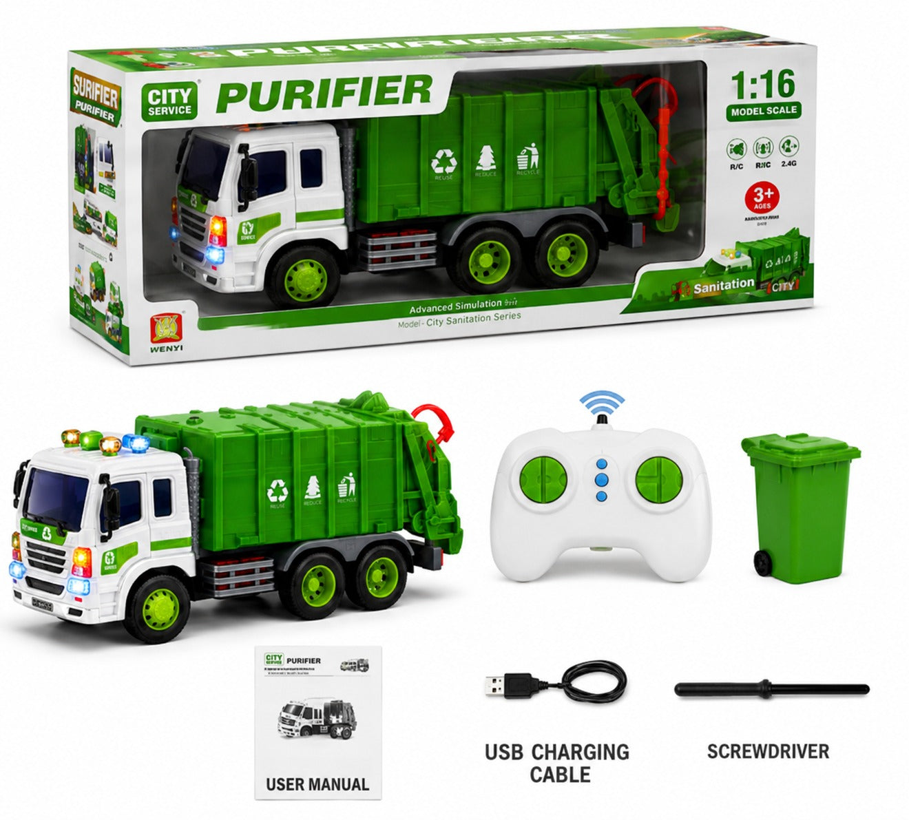 1:16 RC City Purifier Garbage Truck