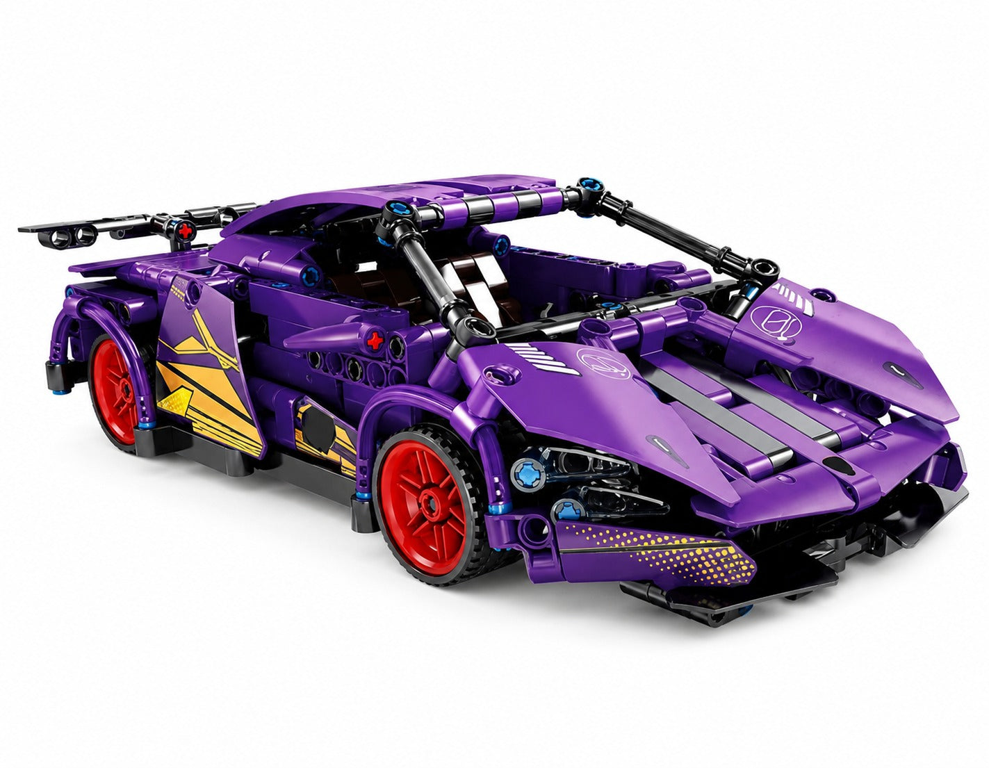 Purple Supercar Building Block RC Car