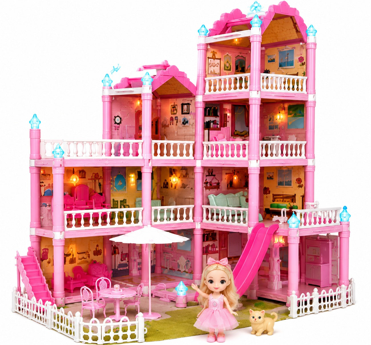 Villa Dream House Doll & Furniture Play Set