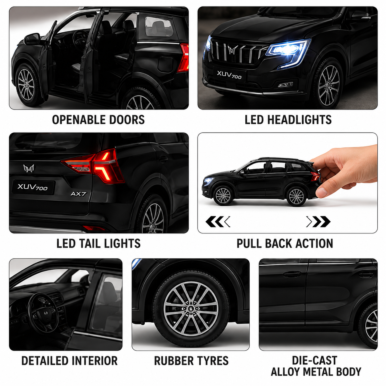 XUV700 1:32 Die-Cast Alloy Model Car