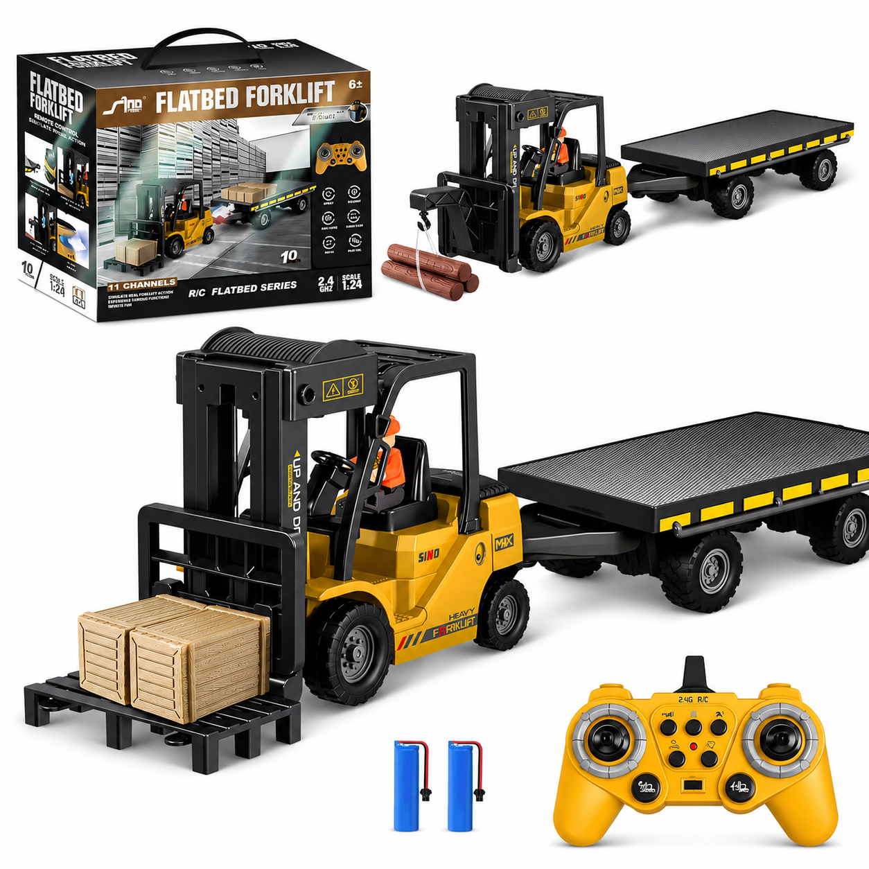 RC Flatbed Forklift Truck – Build, Lift & Transport Like a Pro!