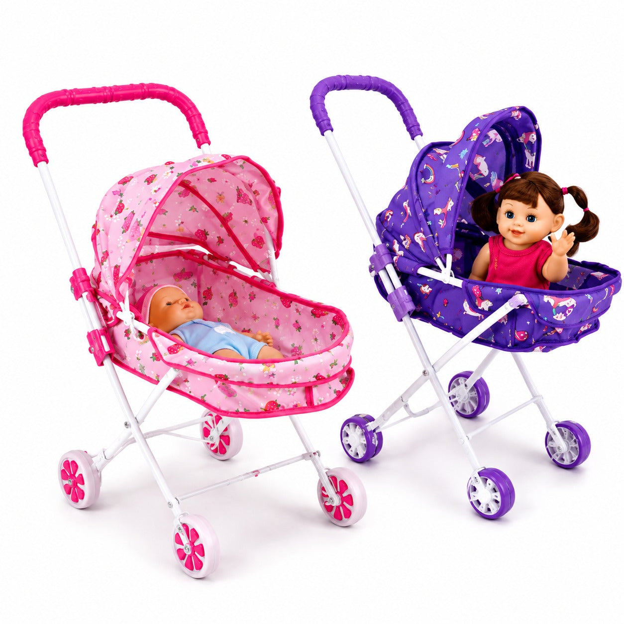 Pretty Dolls Baby Cart Series – Doll & Stroller Play Set