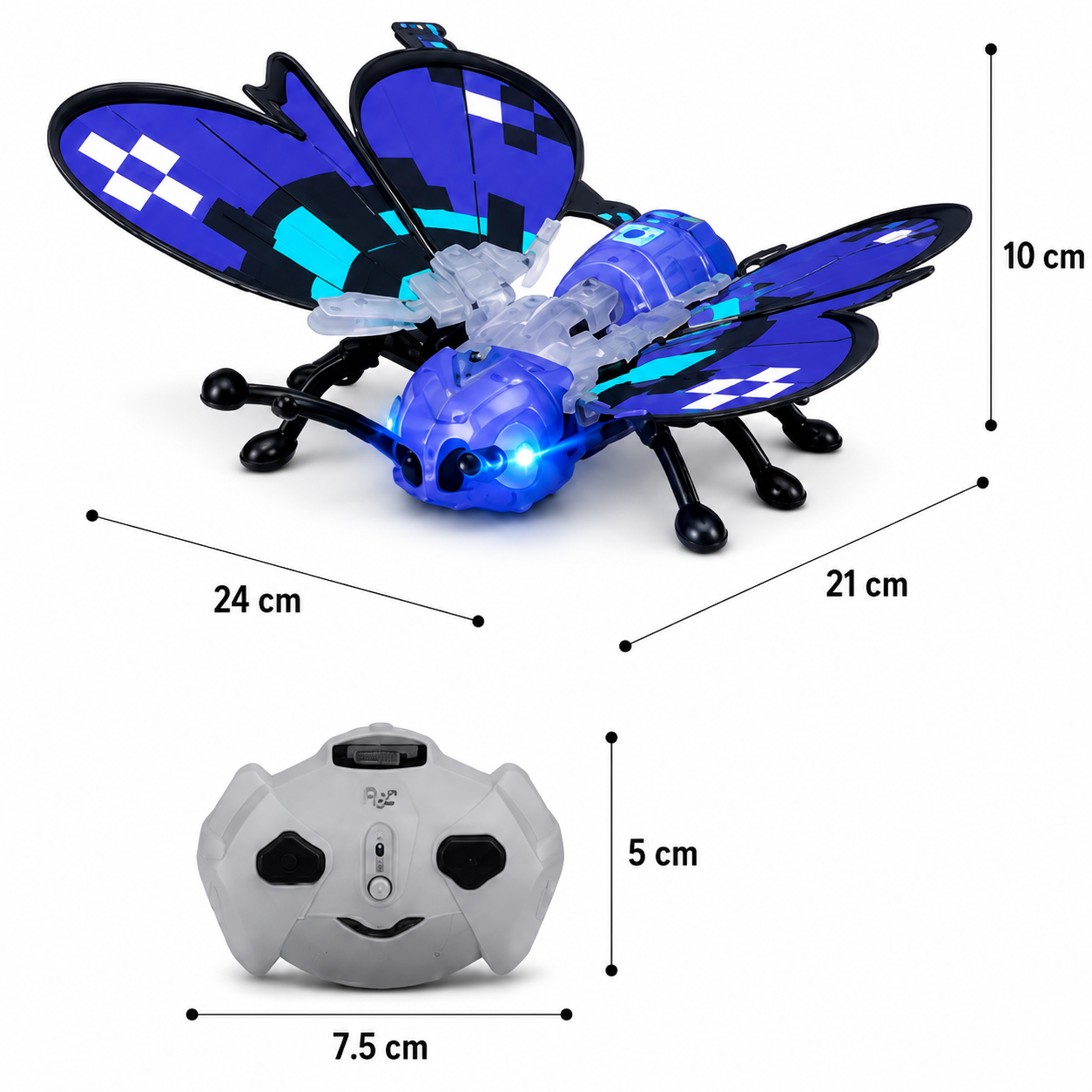 Purple Mechanical Butterfly RC Toy