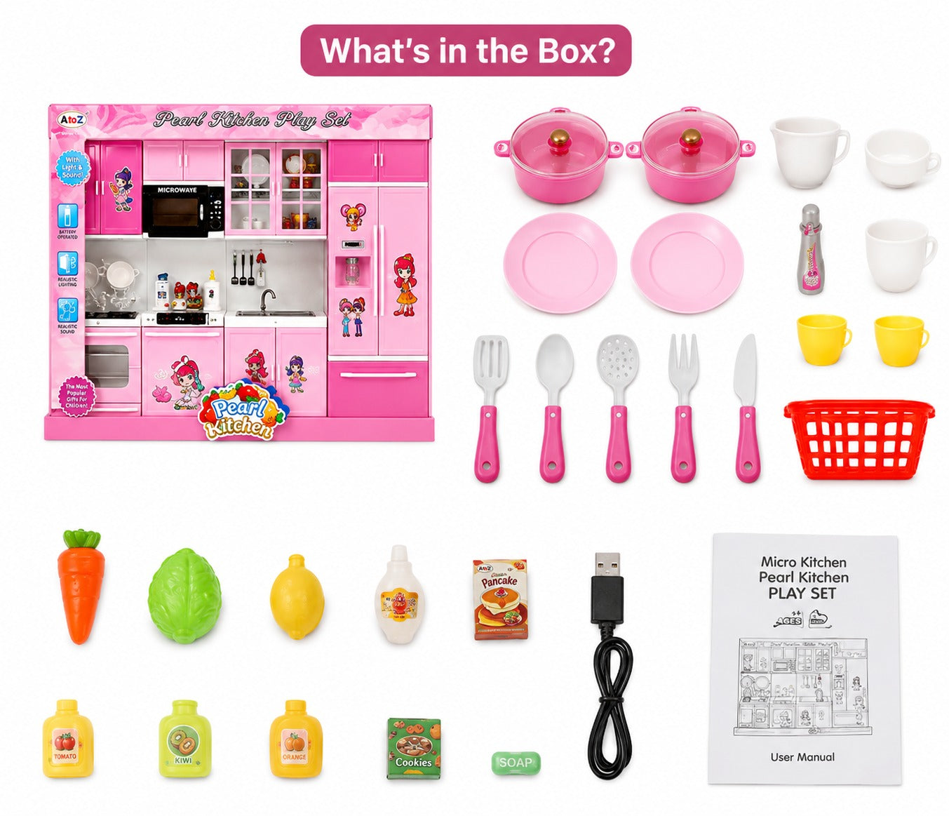 Pearl Kitchen Play Set for Kids