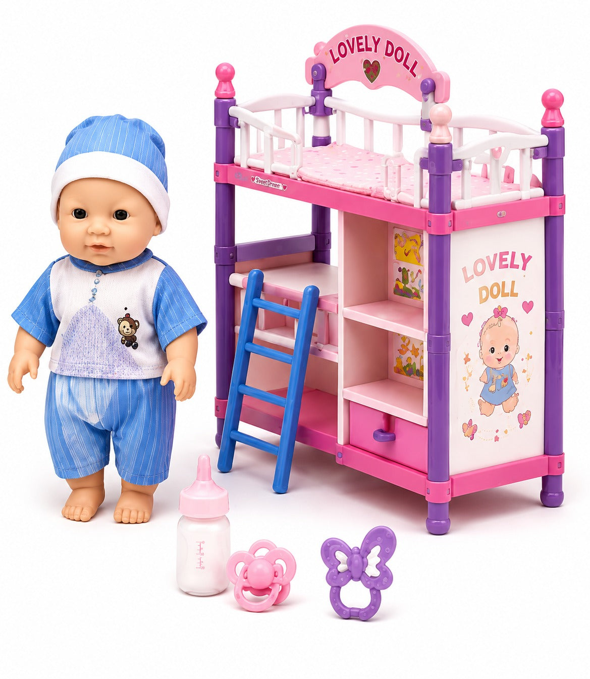 Lovely Doll Bunk Bed Play Set