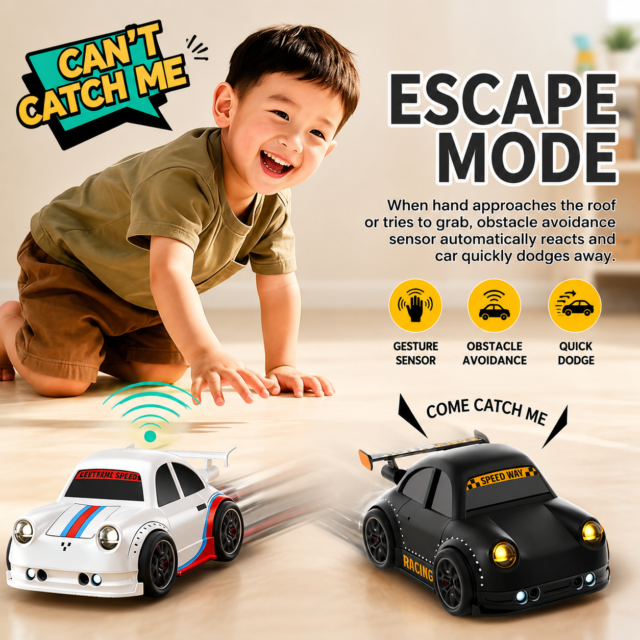 Remote Control Racing Car Toy with LED Lights