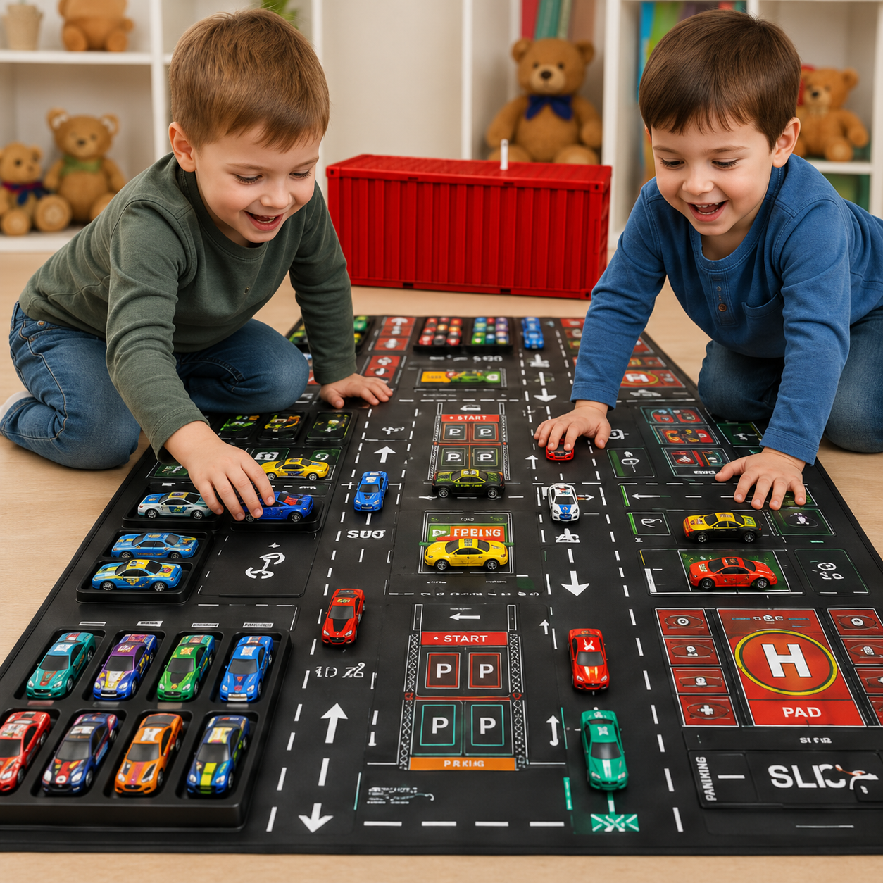 48 PCS Die-Cast Cars Gift Box Playset
