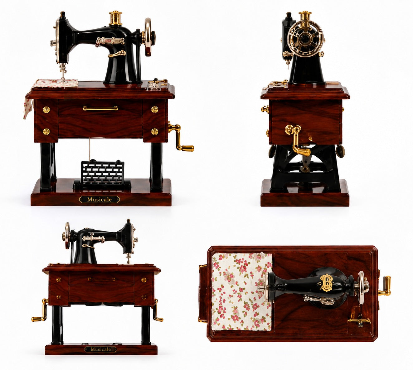 Vintage Sewing Machine Music Box