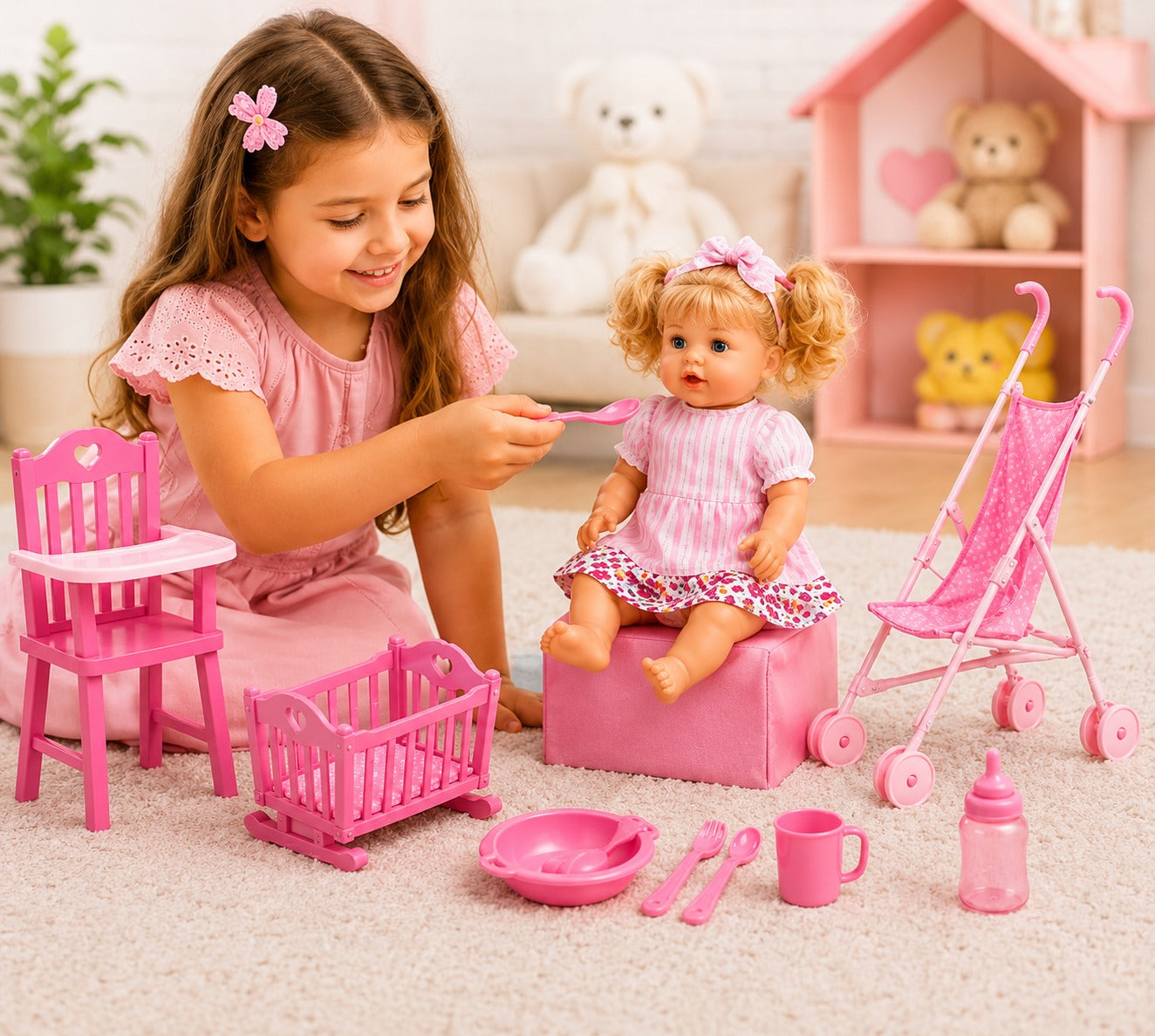 Baby Doll Care Play Set