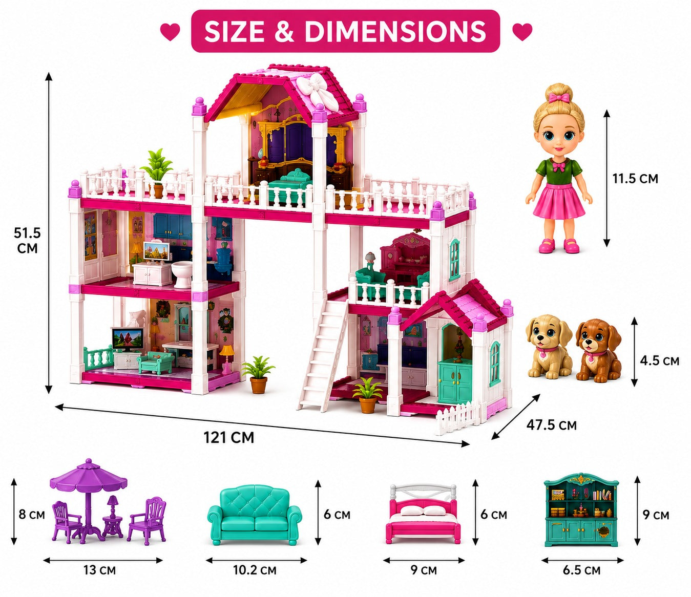 Luxury Dream Doll House Play Set – Product Description