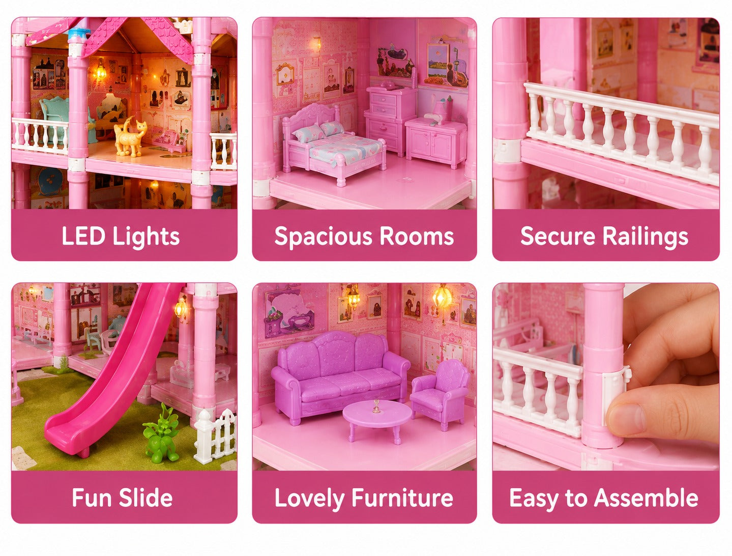 Villa Dream House Doll & Furniture Play Set