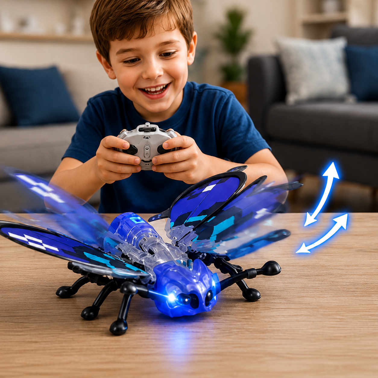 Purple Mechanical Butterfly RC Toy