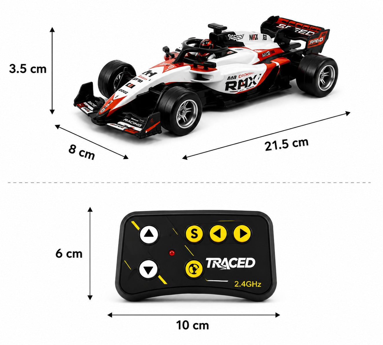 Classic Model 1:64 Scale RC Formula Racing Car