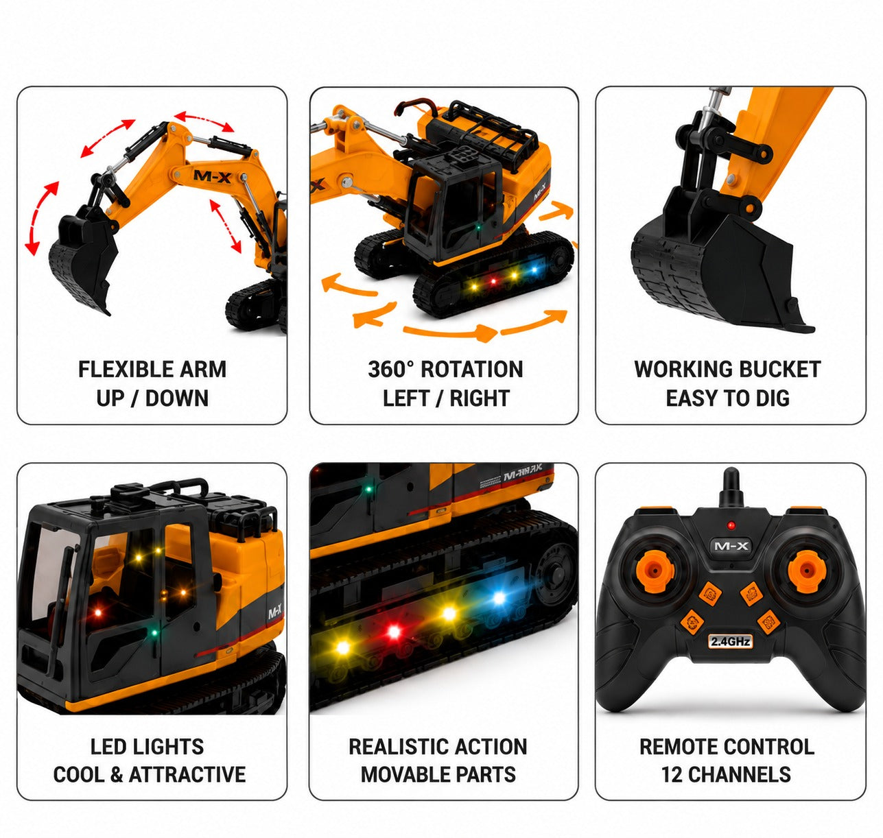 RC Excavator Toy