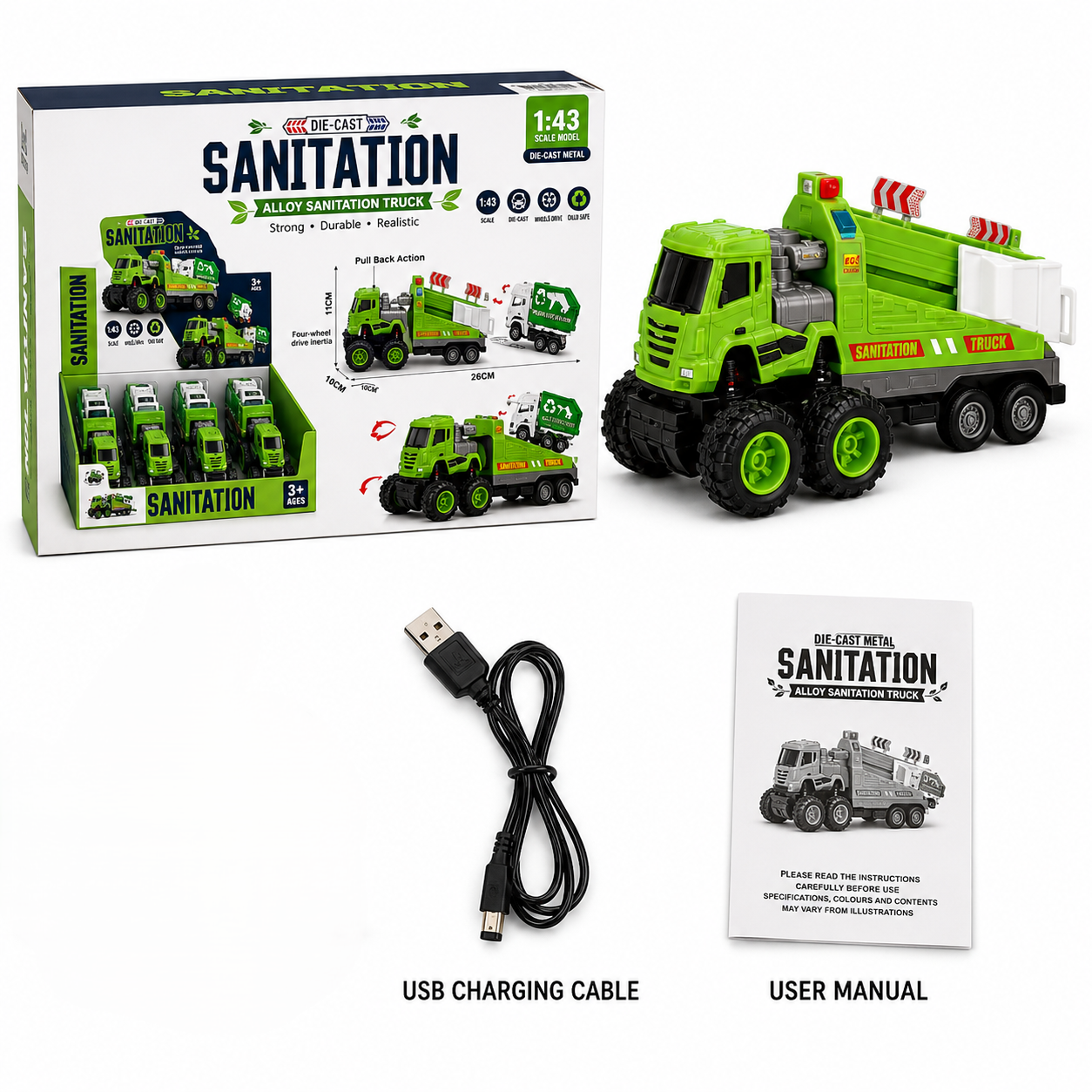 1:43 Die-Cast Sanitation Truck