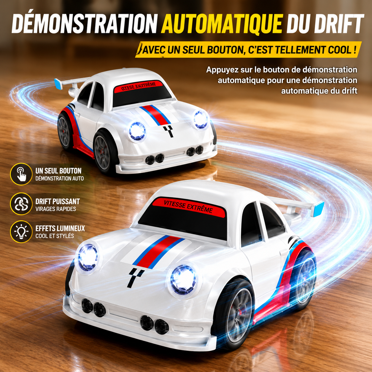 Remote Control Racing Car Toy with LED Lights