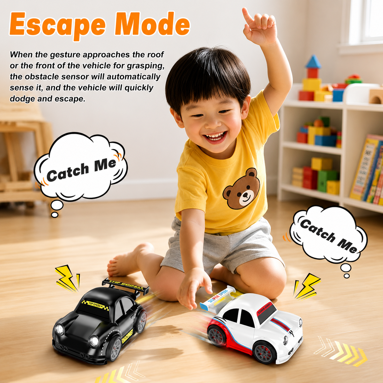 Remote Control Racing Car Toy with LED Lights