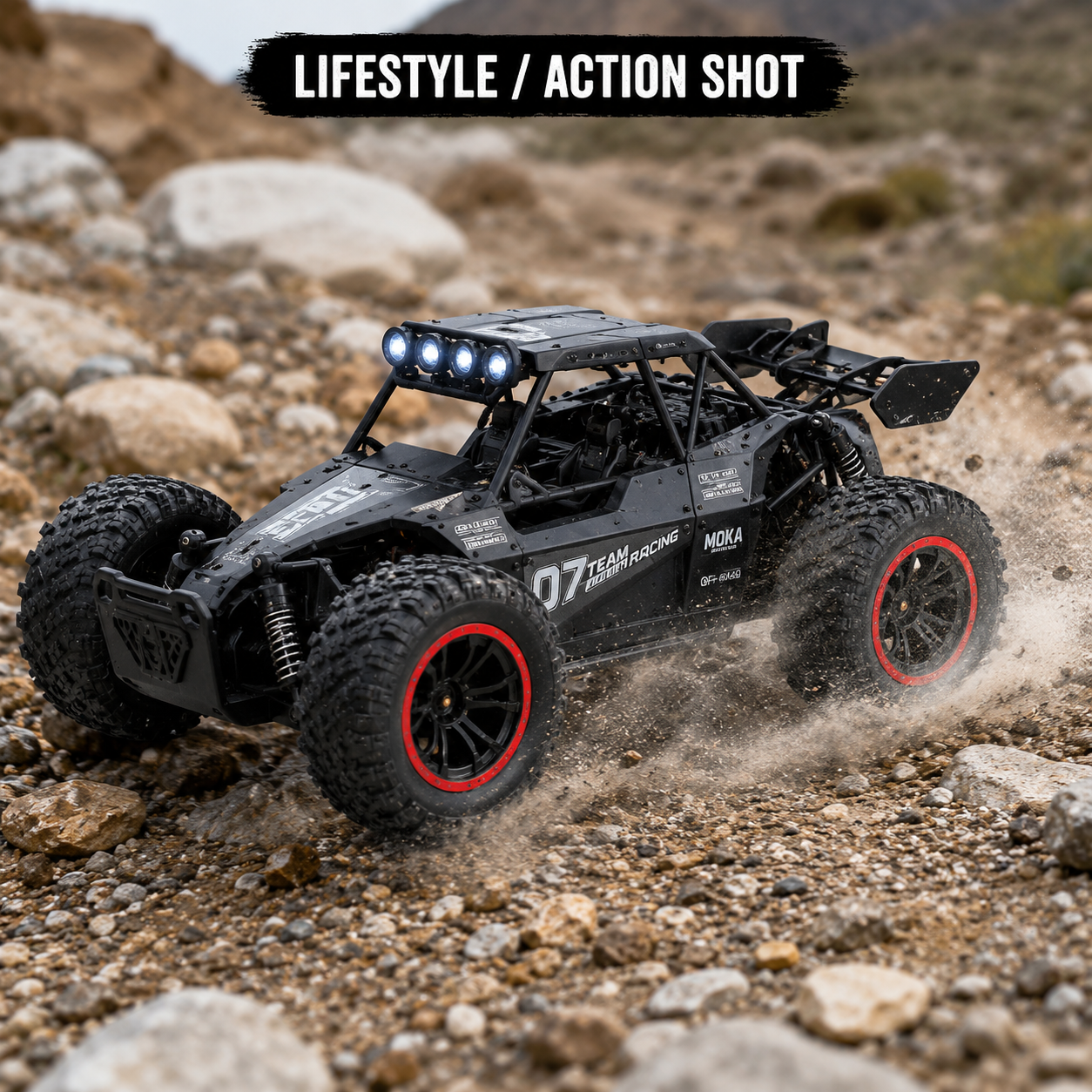 1:16 RC Rock Crawler 4WD Remote Control Car | Off-Road Buggy Toy