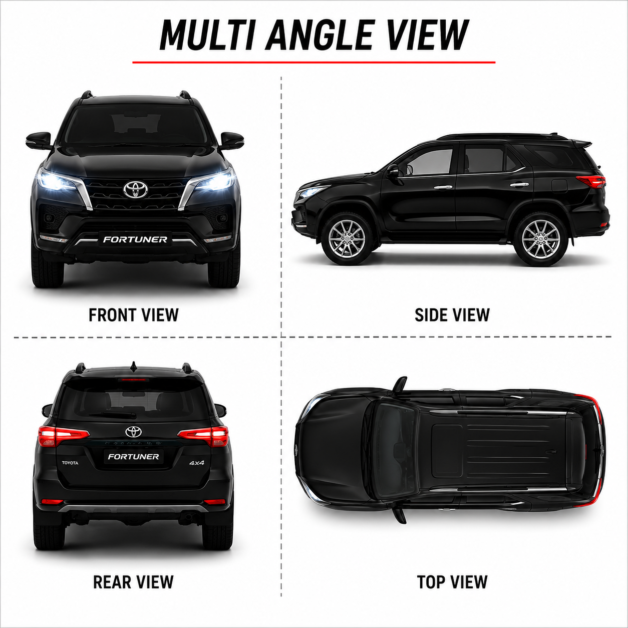 1:32 Toyota Fortuner Die-Cast Metal Model Car