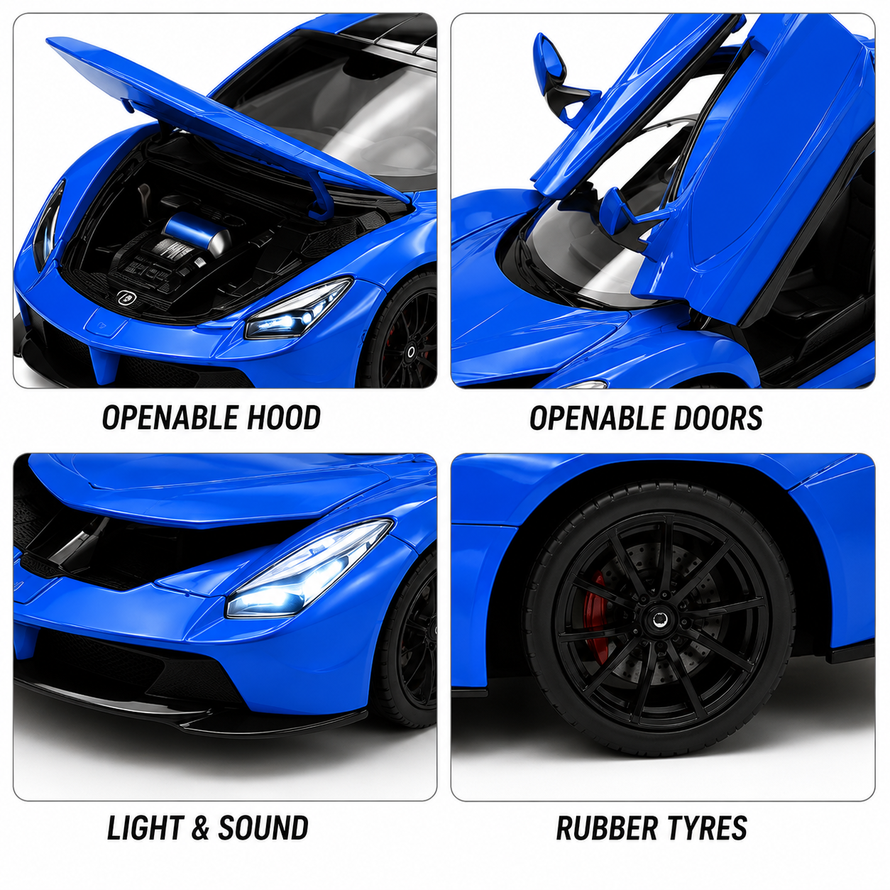 1:24 Scale Die-Cast Sports Car Model with Light & Sound