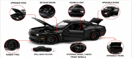 Die-Cast Muscle Car with Sound & Light