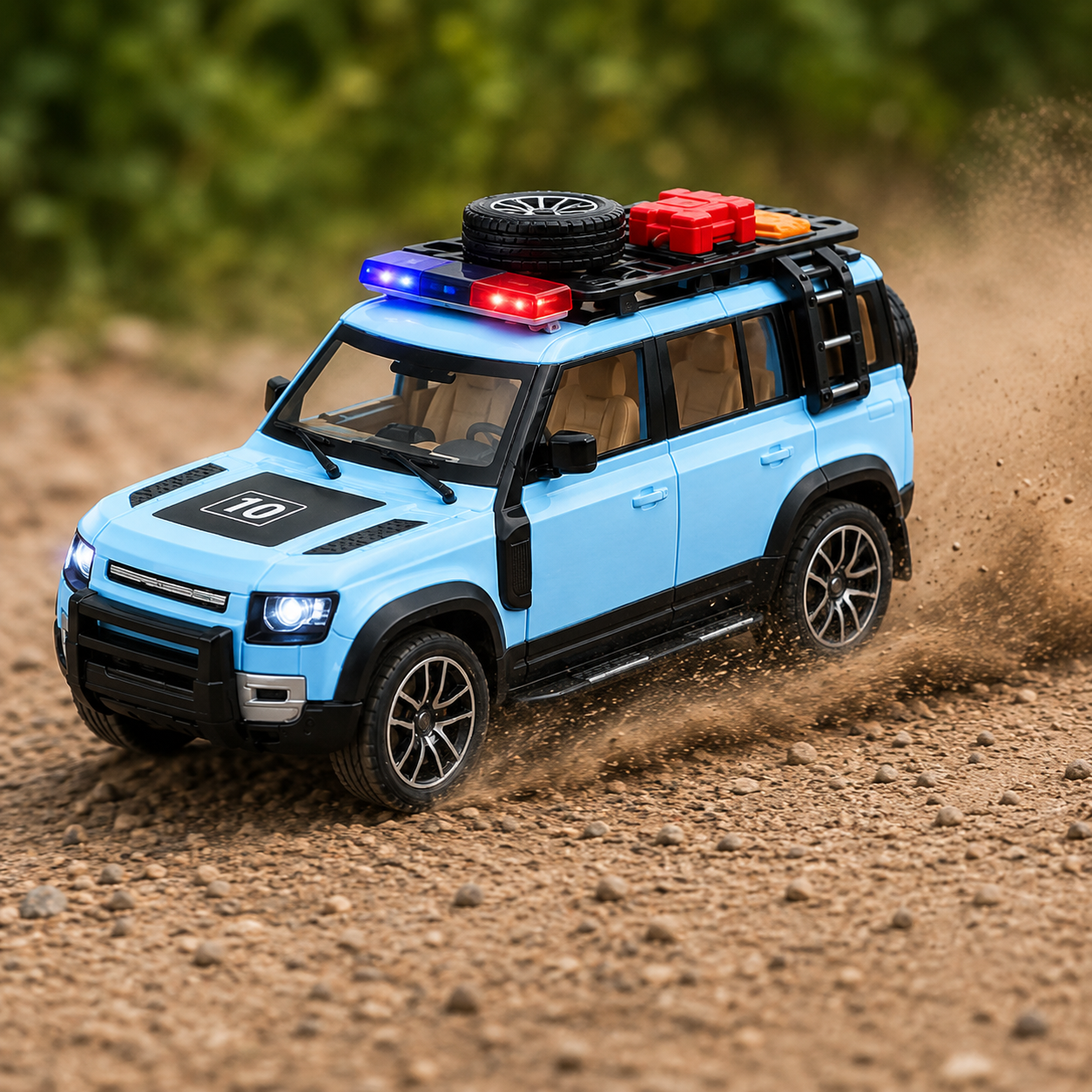 1:22 Scale Die-Cast Alloy SUV with Pull Back Action, Light & Sound
