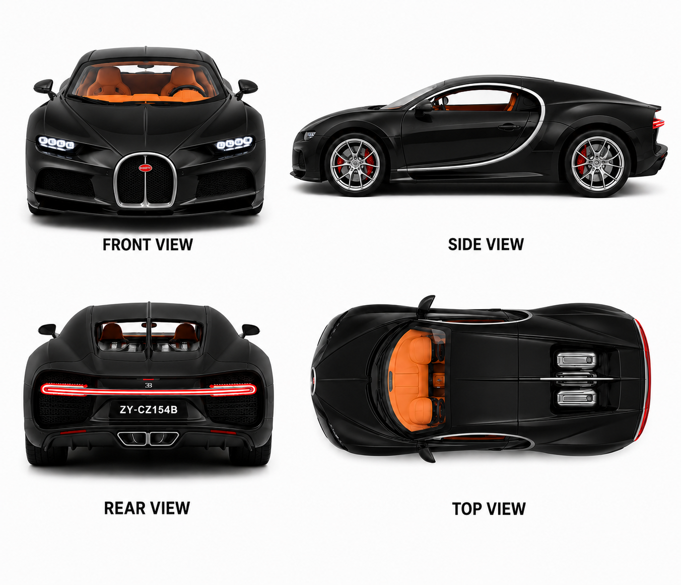 ZY-CZ154B Die-Cast Sports Car with Remote Controller – 1:32 Scale
