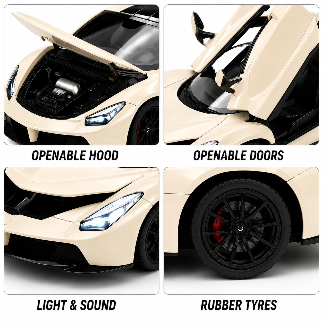 1:24 Scale Die-Cast Sports Car Model with Light & Sound