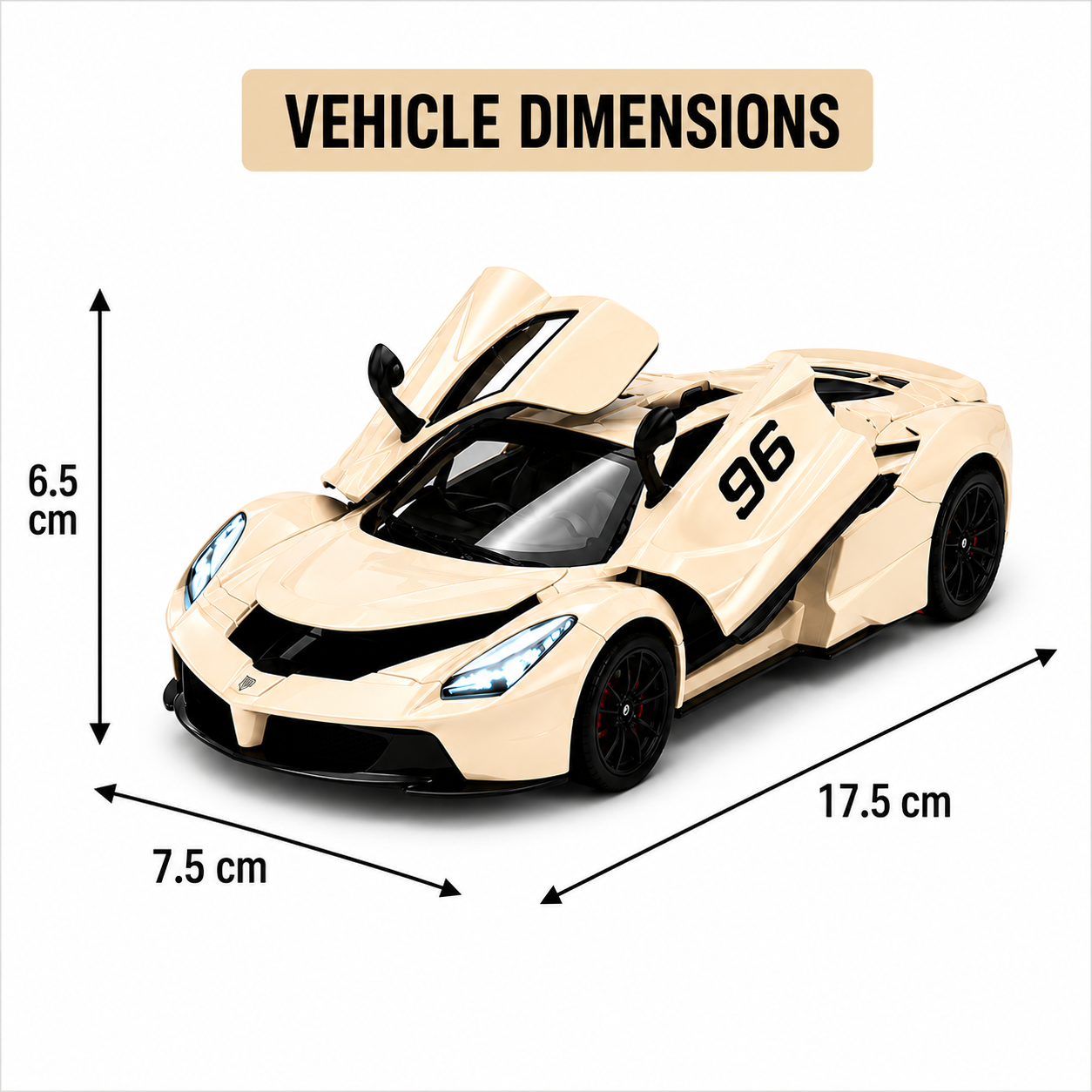 1:24 Scale Die-Cast Sports Car Model with Light & Sound