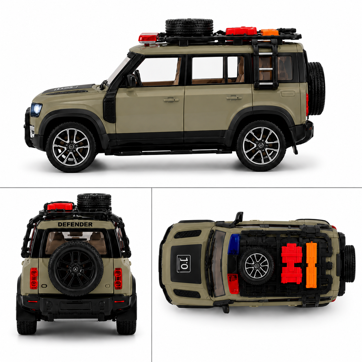 1:22 Scale Die-Cast Alloy SUV with Pull Back Action, Light & Sound