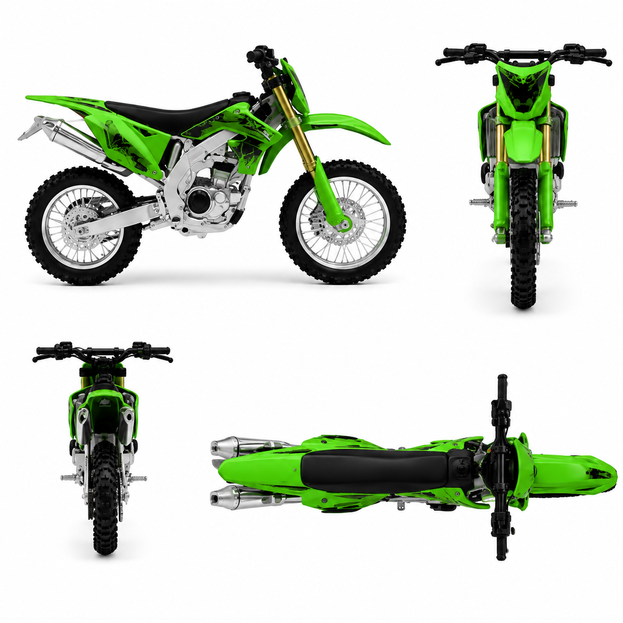1:10 Scale Die-Cast Alloy Dirt Bike Model