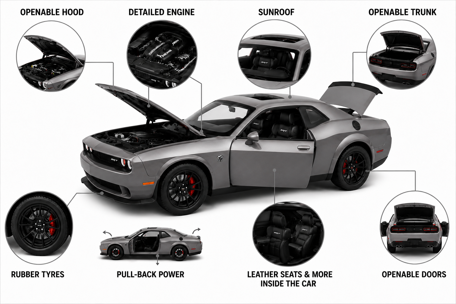 Die-Cast Muscle Car with Sound & Light