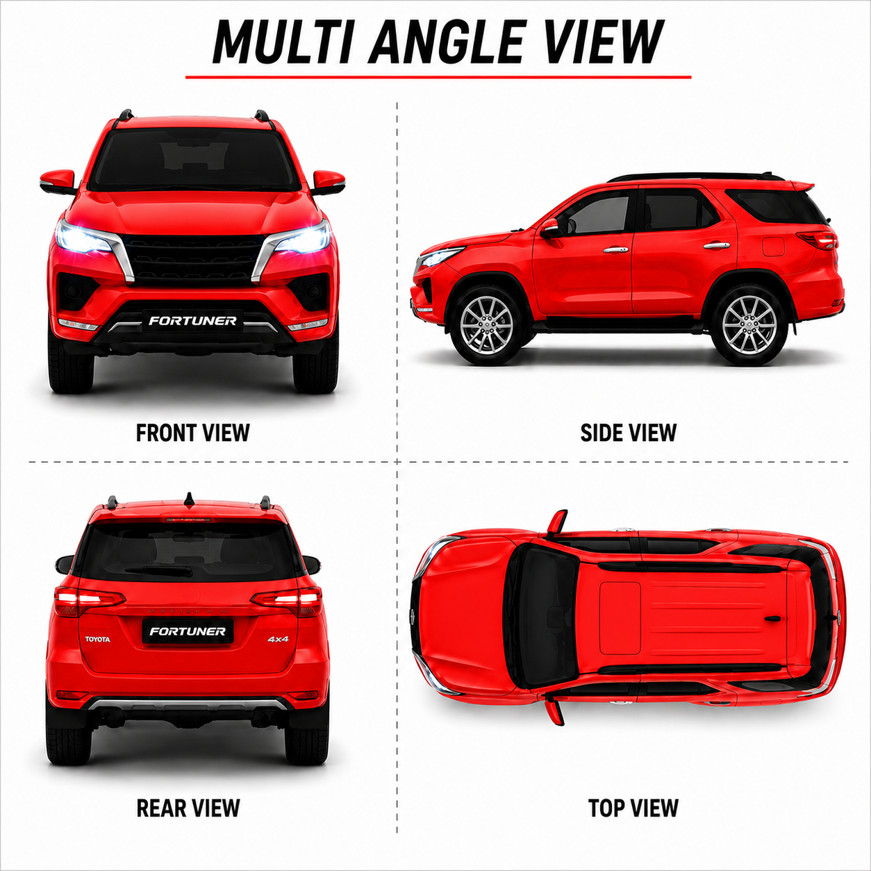 1:32 Toyota Fortuner Die-Cast Metal Model Car