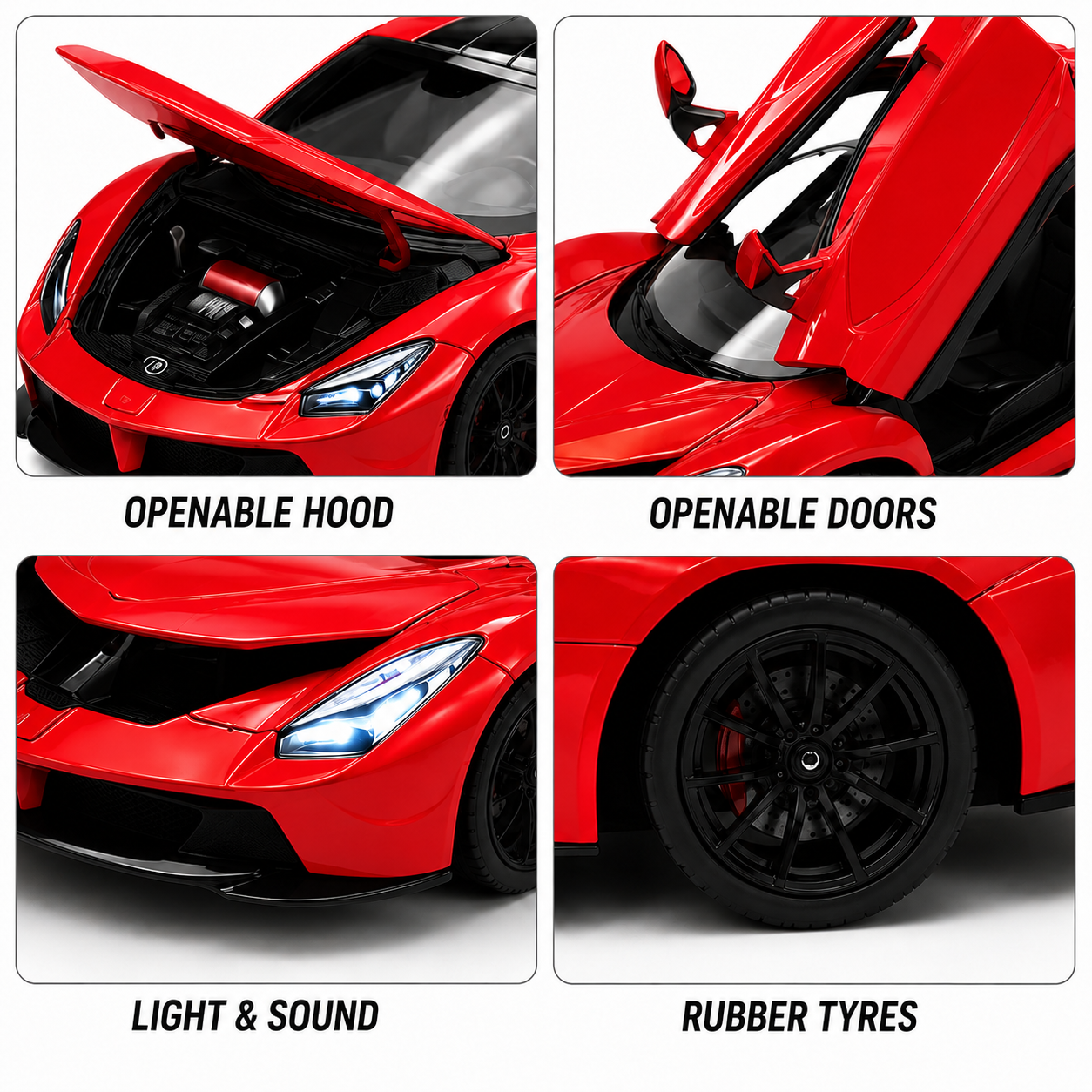 1:24 Scale Die-Cast Sports Car Model with Light & Sound