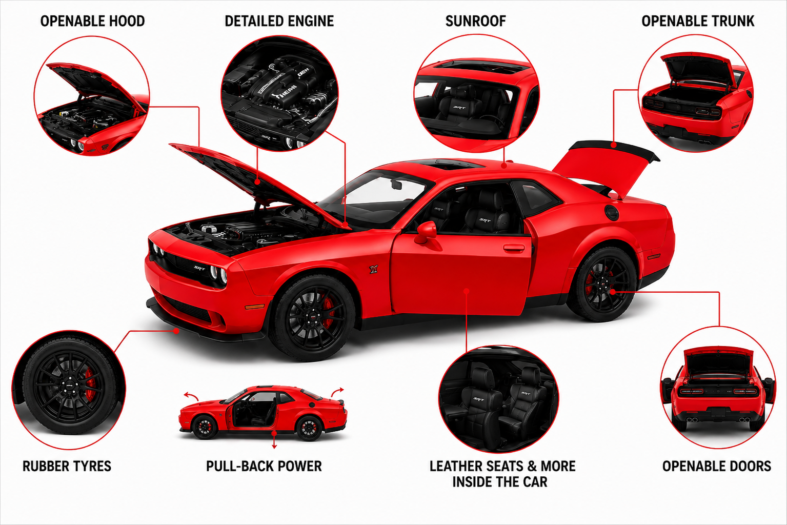 Die-Cast Muscle Car with Sound & Light