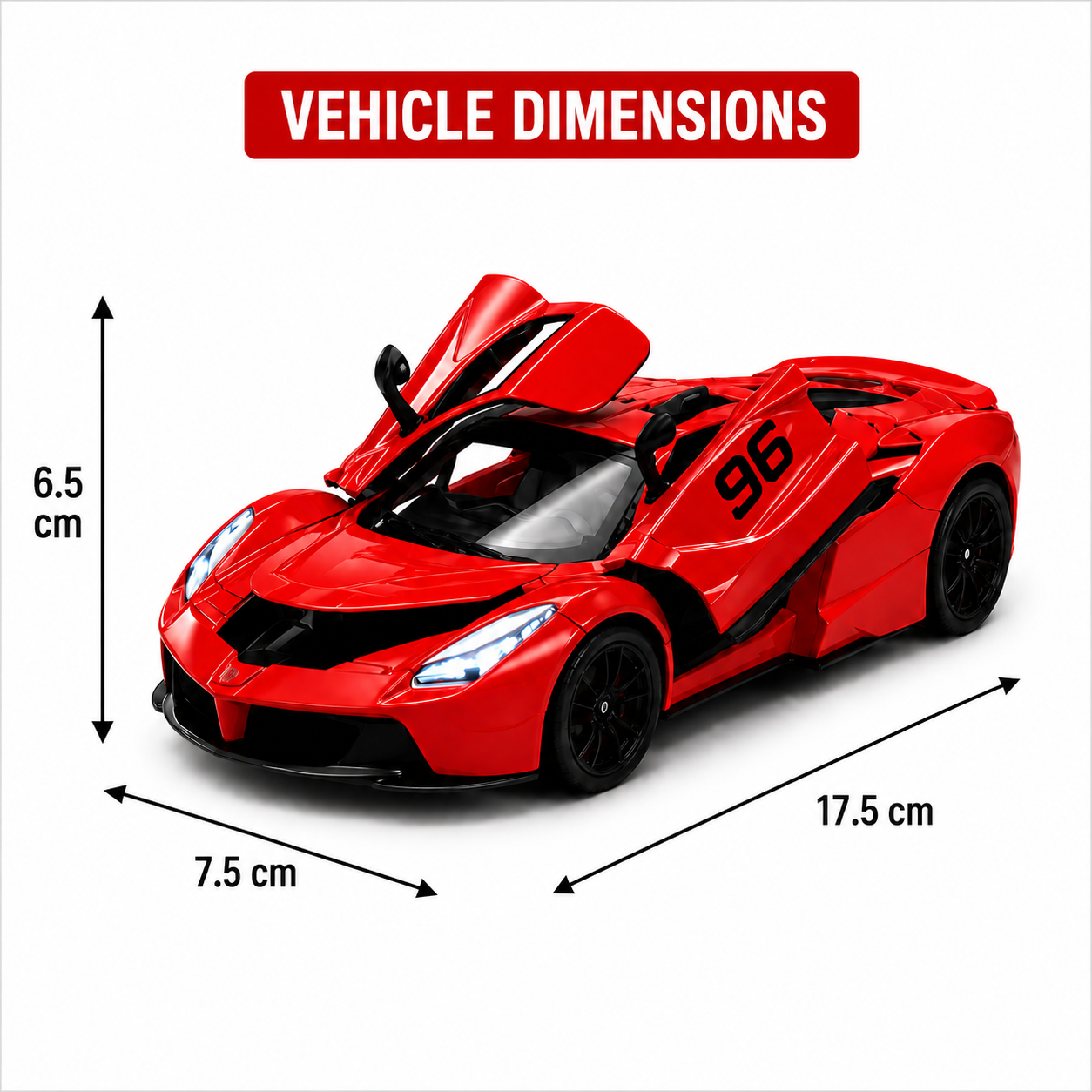 1:24 Scale Die-Cast Sports Car Model with Light & Sound