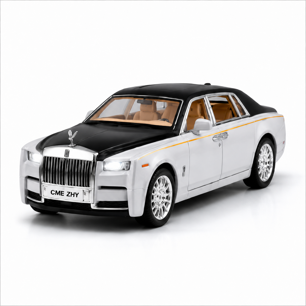 1:32 Luxury Die-Cast Sedan Model Car with Lights, Sound & Pull-Back Action
