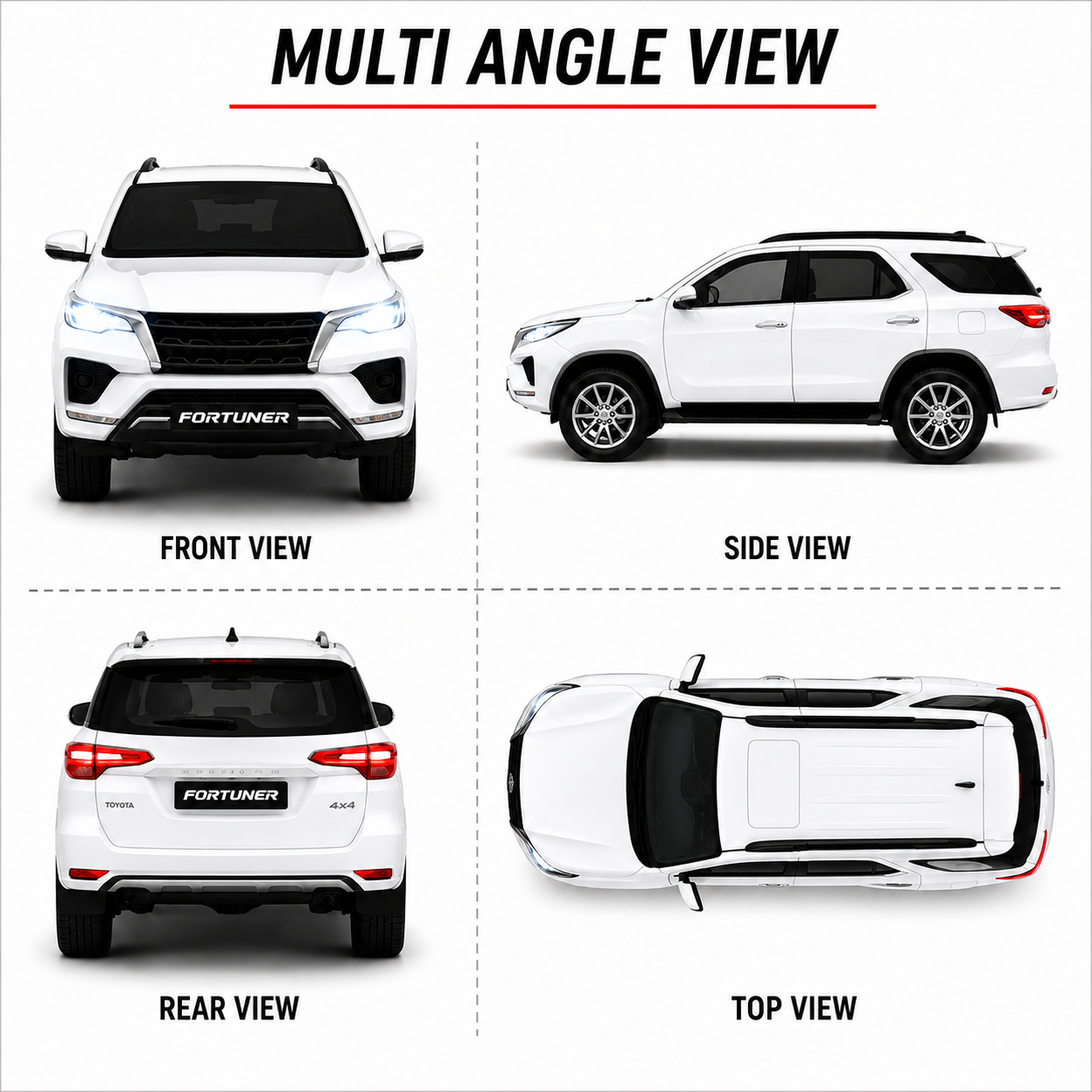 1:32 Toyota Fortuner Die-Cast Metal Model Car
