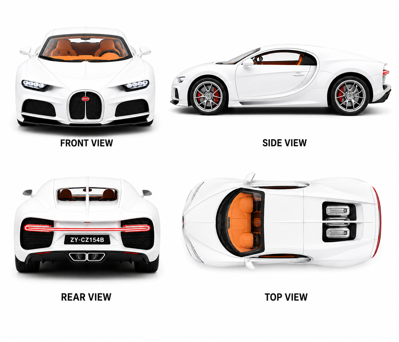 ZY-CZ154B Die-Cast Sports Car with Remote Controller – 1:32 Scale