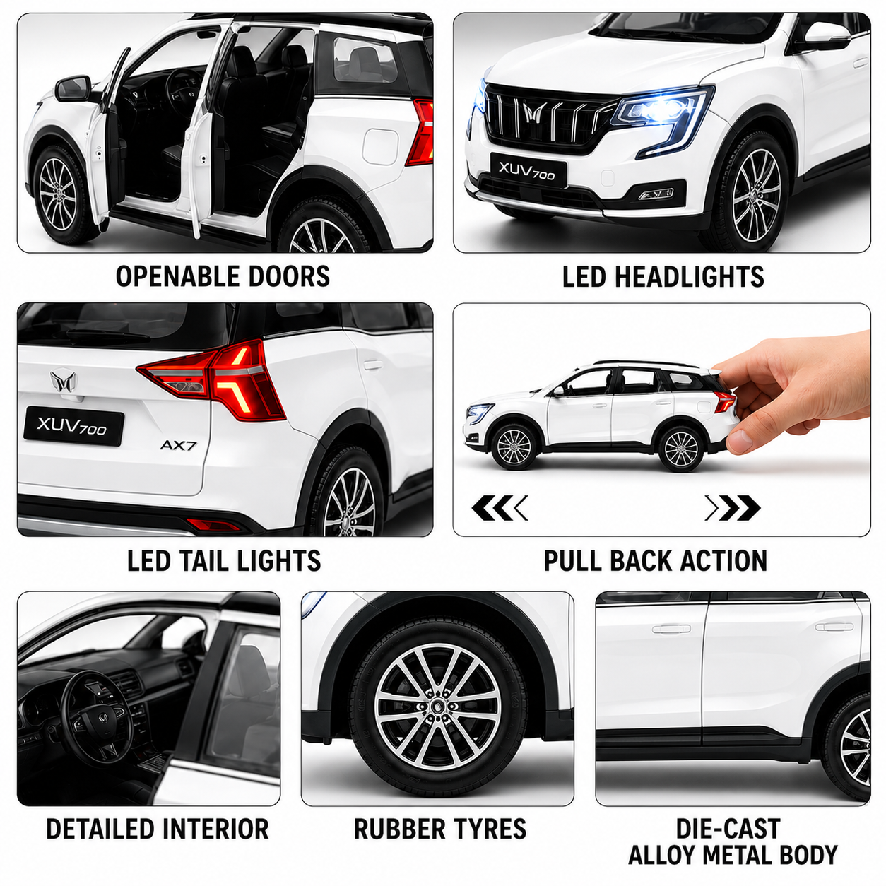 XUV700 1:32 Die-Cast Alloy Model Car