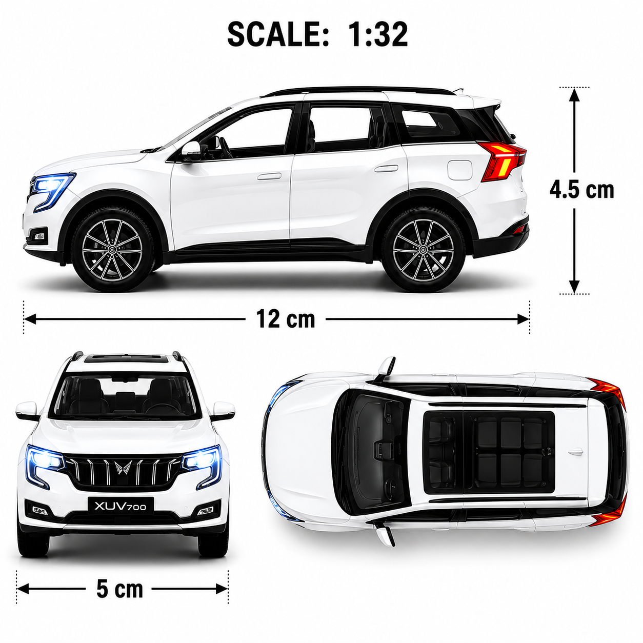 XUV700 1:32 Die-Cast Alloy Model Car